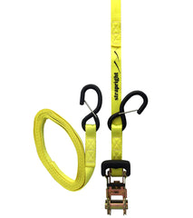 Heavy Duty Ratchet Tie Down with Soft Loop - 14 Foot, 2 Pack
